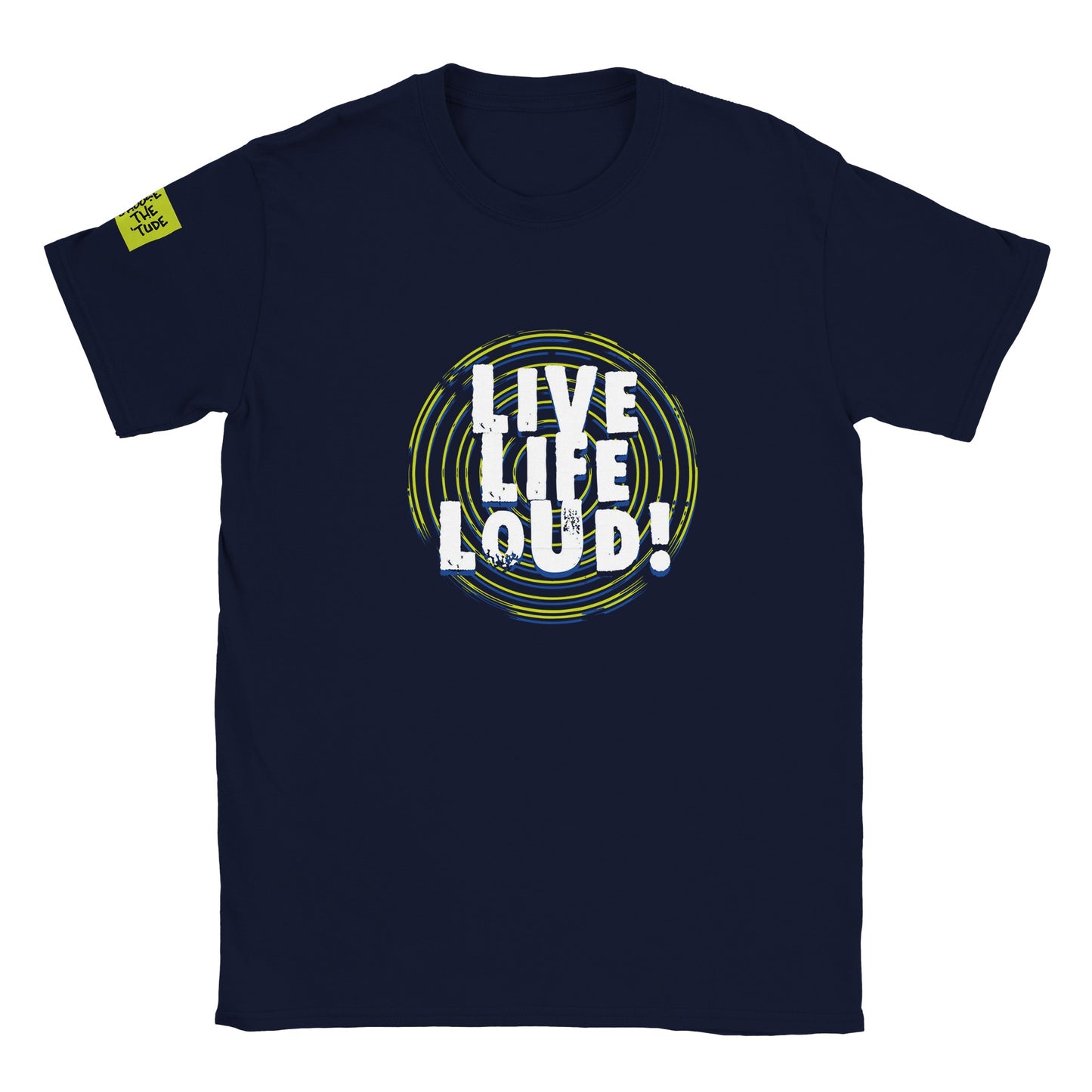 Live Life Loud Green Classic Kids Crewneck T-shirt