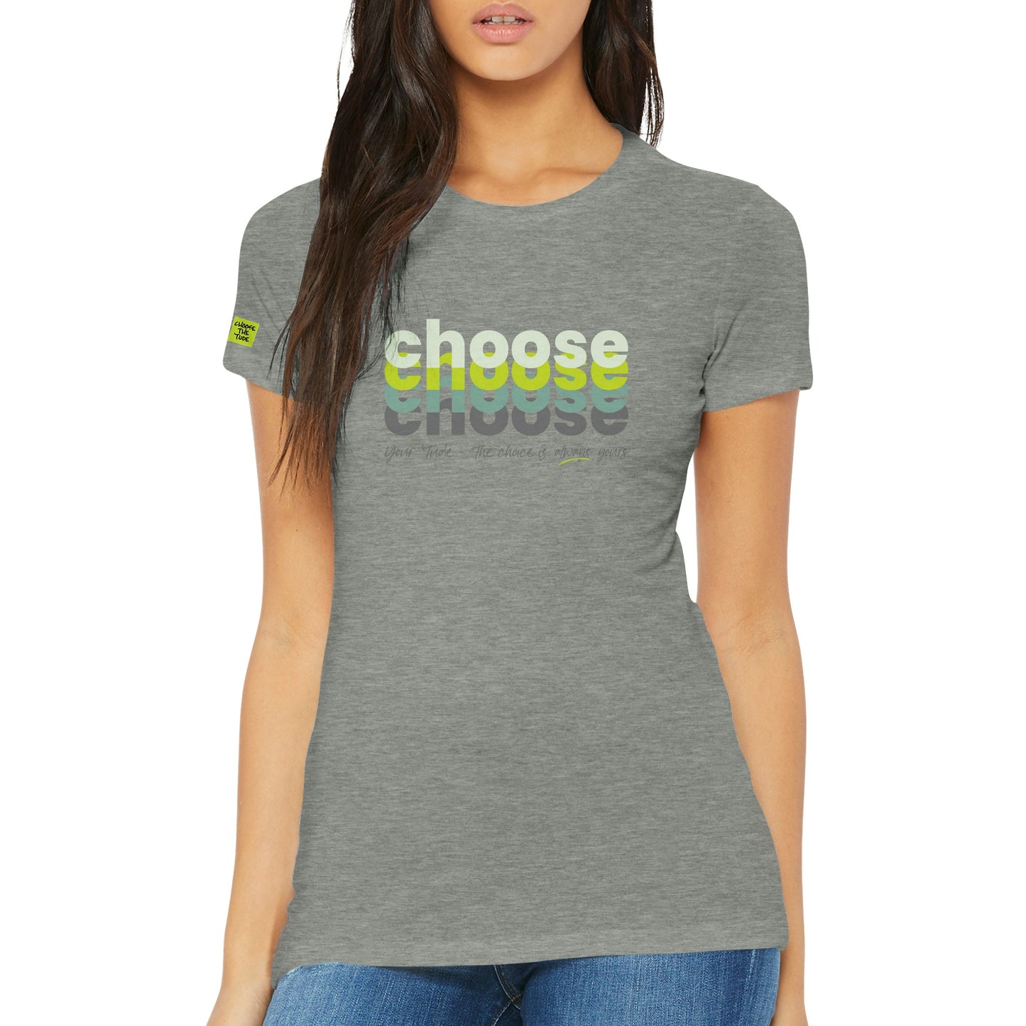 Choose Green Premium Womens Crewneck T-shirt