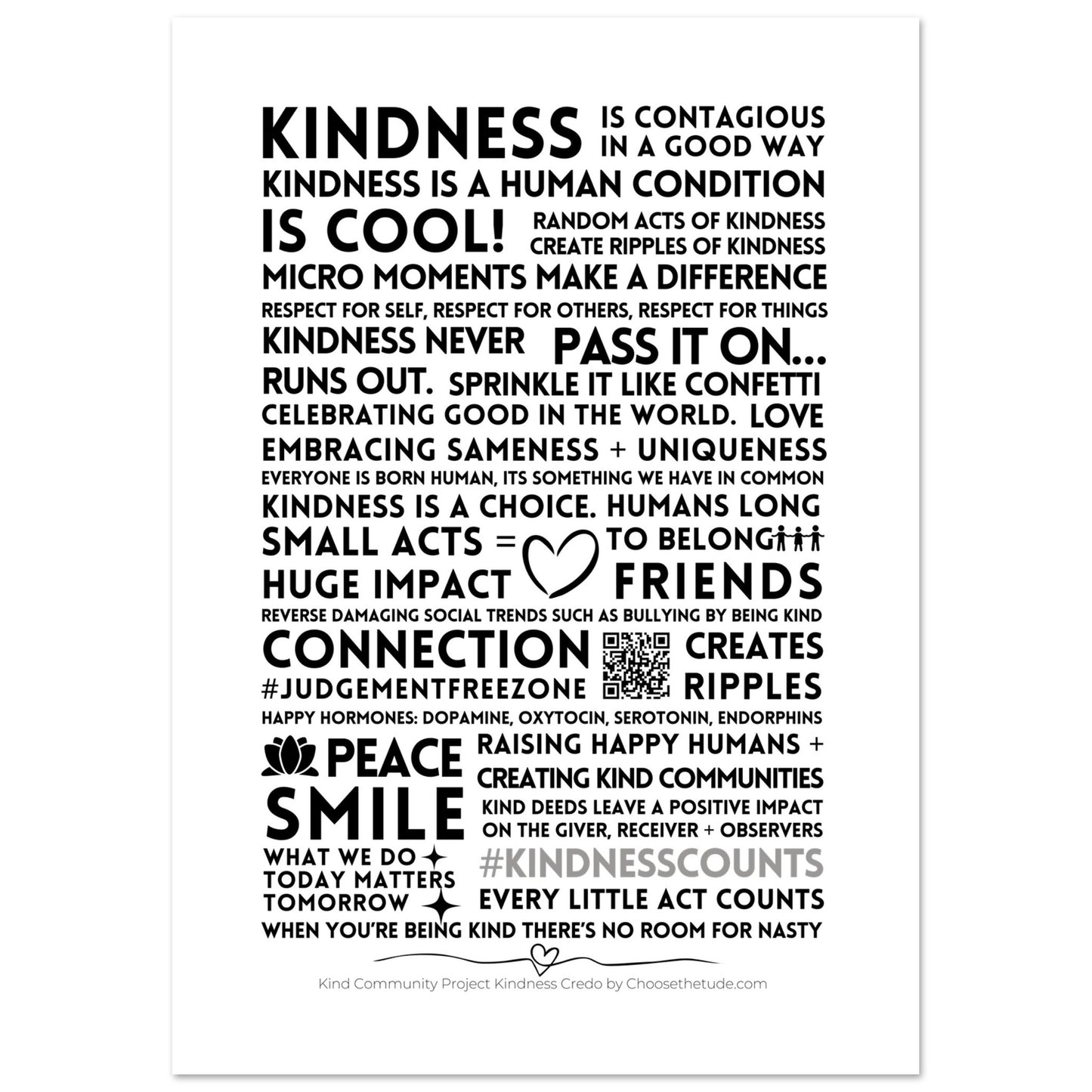 Kindness Creed Premium Matte Paper Poster