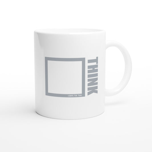 Think White 11oz Ceramic Mug