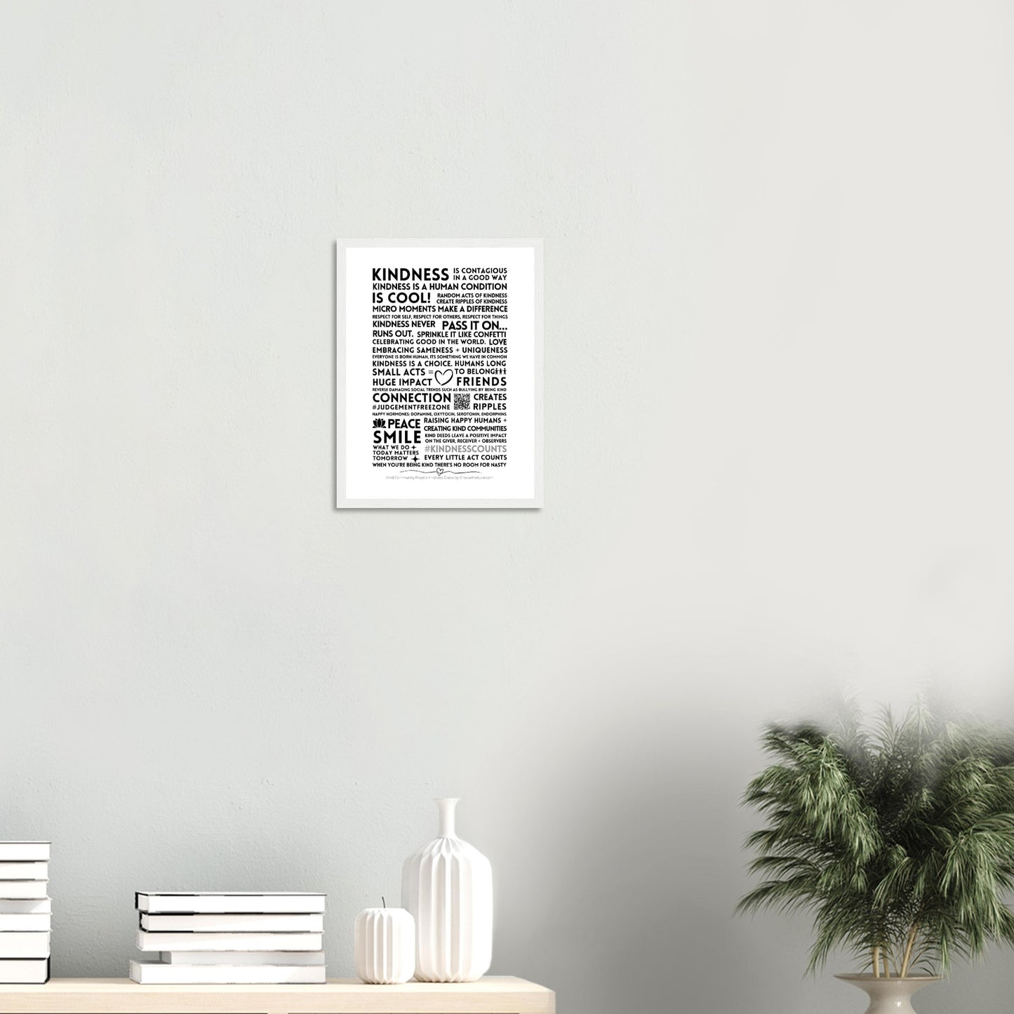 Kindness Creed Premium Matte Paper Wooden Framed Poster