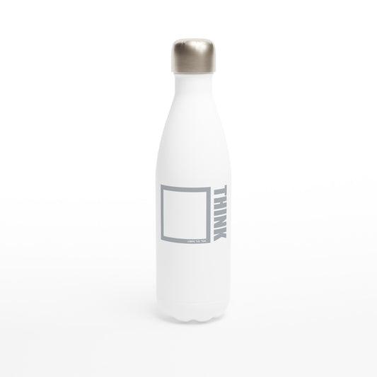 Think White 17oz Stainless Steel Water Bottle