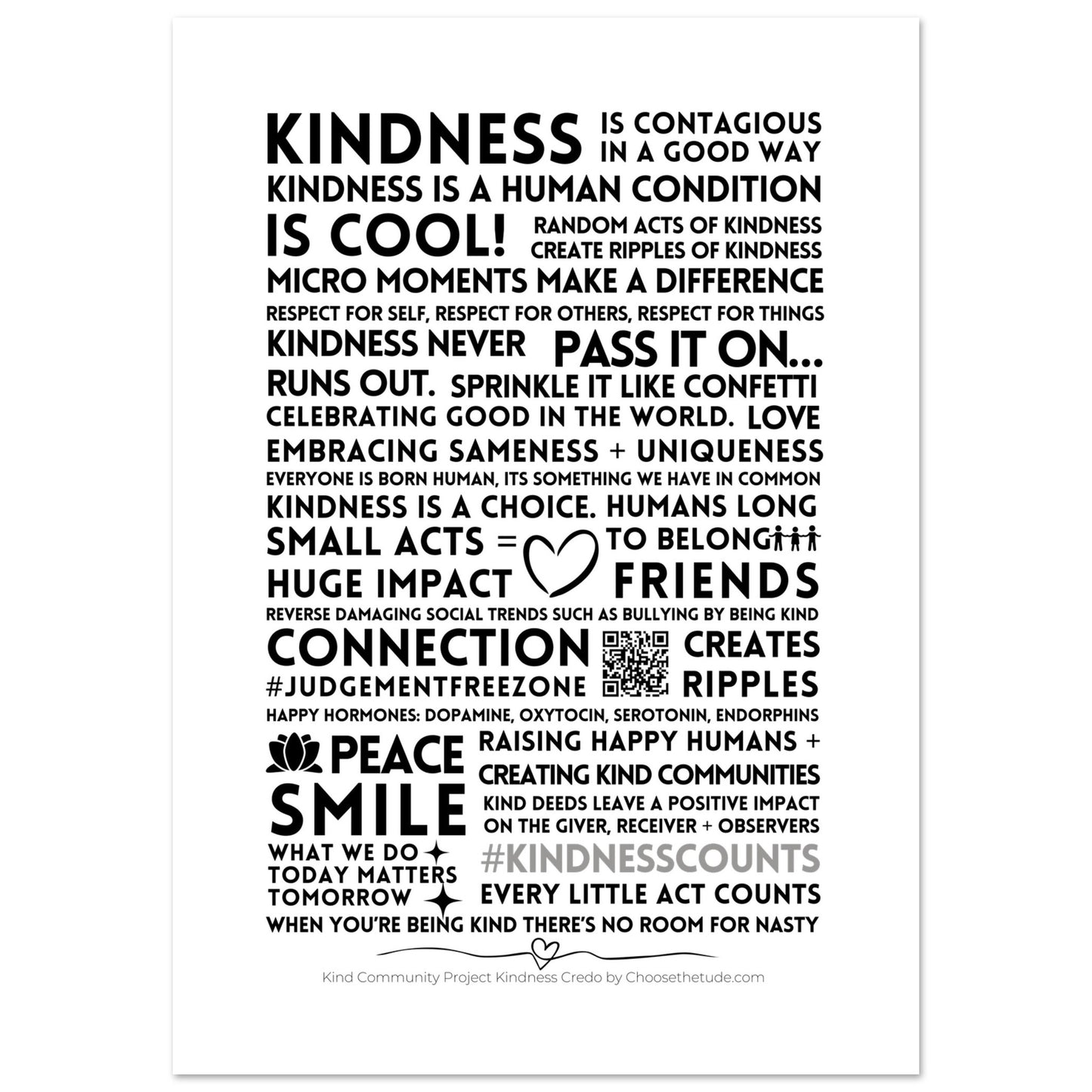 Kindness Creed Premium Matte Paper Poster