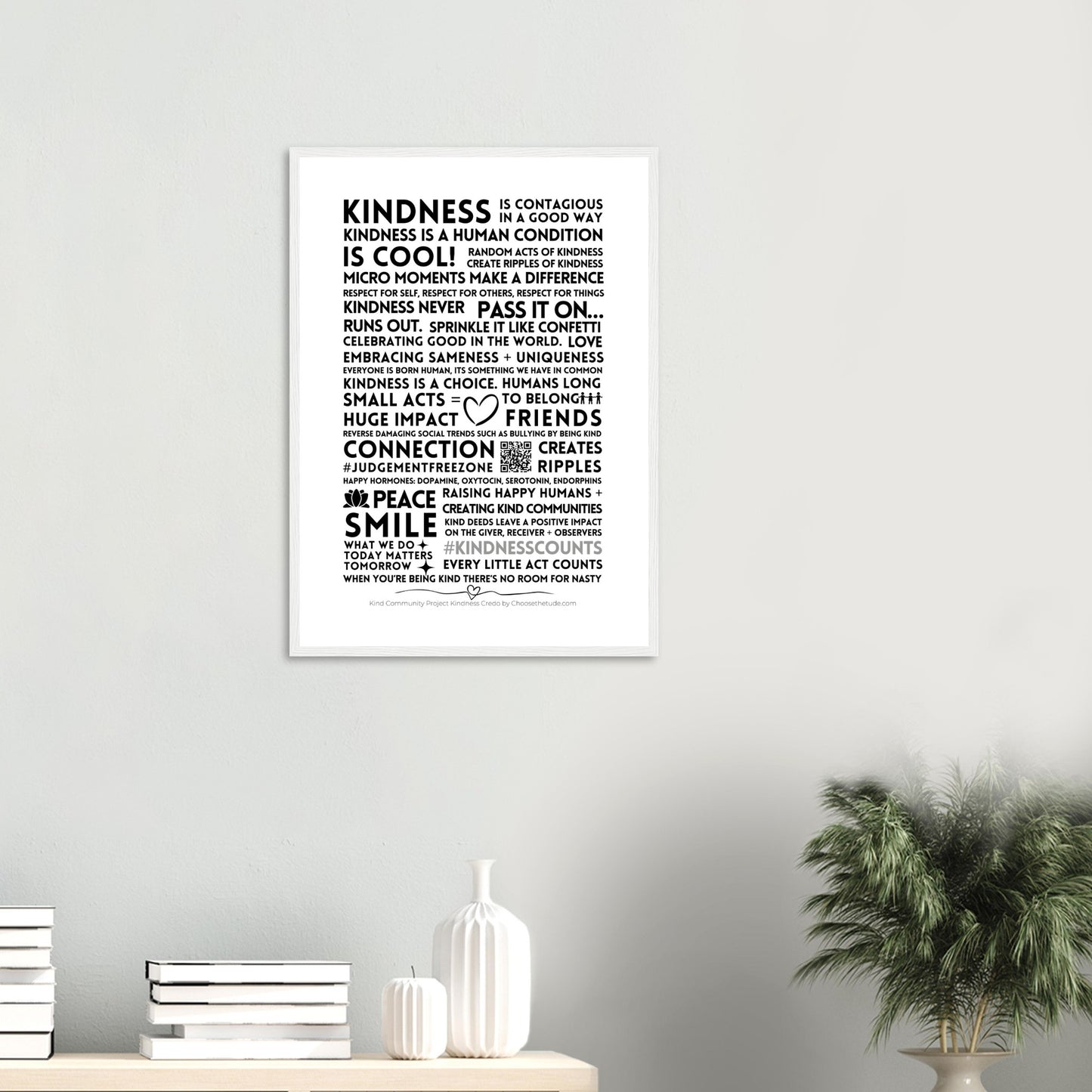 Kindness Creed Premium Matte Paper Wooden Framed Poster